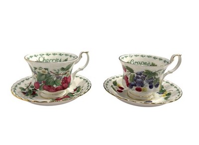Royal Albert Covent Garden Tea Cup & Saucer Sets - Cheries & Grapes