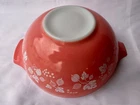 VINTAGE PYREX 444 PINK GOOSEBERRY CINDERELLA MIXING NESTING BOWL 4 Qt USA VGCond