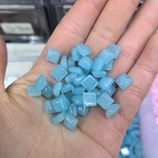 100pcs 6mm Natural Blue Stone Square CAB CABOCHON for DIY Jewelry Making