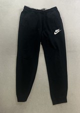 Nike Sweatpants Men  s Medium Black Fleece Joggers Elastic Swoosh Logo 931868-010