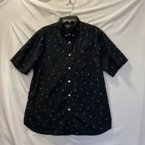 Matix Skate Men’s SS Black Button Up Casual Shirt Size XL #32111 Tropical - product listing photo