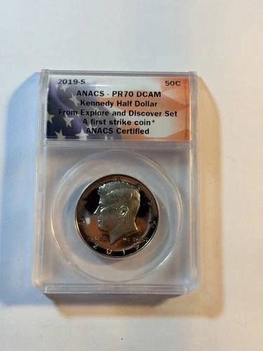 2019-S ANACS PR70 DCAM Kennedy Half Dollar Coin Certified