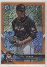 2018 Bowman Chrome Prospects Orange Shimmer Refractor 6/25 Jorge Guzman 2p7