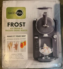 NEW GreenPan Frost Ice Cream & Frozen Drink Maker Grey Color, Shipped in 2nd Box