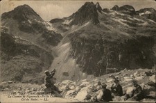 Pic de Chumeron Cauterets Pyrenees France vintage postcard s469