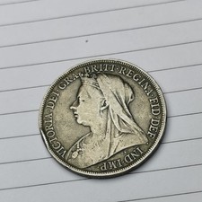 1898 Victoria Crown 0.925 Silver Coin