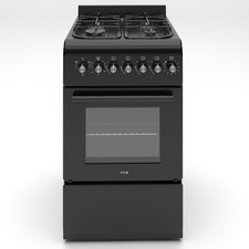 HYE Dual Fuel Cooker 50cm Single Oven, 4 Gas Burners Freestanding - C01FS50G17