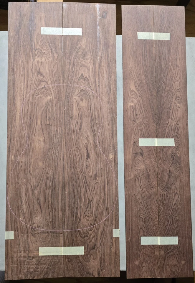Southeast Asian Rosewood Tonewood Guitar Back + Side Set Luthier Book Match #1 - Image 2 of 4