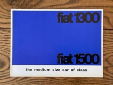 Fiat 1300 e 1500 Berlina 1961-1964 Brochure Vendita Mercato Regno Unito