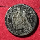 1854 US Seated LIBERTY SILVER Dime! "Philadelphia" Mint! Good! Old US Coin!