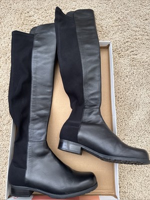 Stuart Weitzman 5050 Boot In Suede Over The Knee Boot In Black Size 5.5M Women