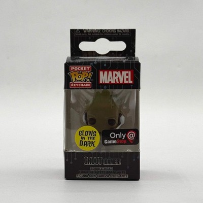 New Funko POP Marvel - Groot (Gamer) Bobble-Head Figurine Pocket Keychain