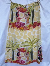 Citron of Santa Monica Skirt XL 2X Thailand Women Goddess Tropical Exotic Garden