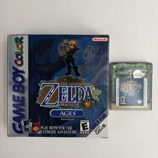 Nice ! Legend of Zelda Oracle of Ages Nintendo Game Boy Color In Box
