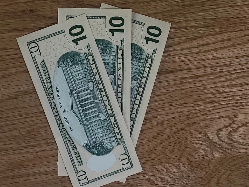 2013 $10 "STAR NOTE" NEW YORK DISTRICT UNC/GEM LOT (3) CONS SERIAL # - Image 2 of 4