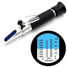 Salinity Refractometer for Aquariums - Marine Fishkeeping Tool, Seawater Tester