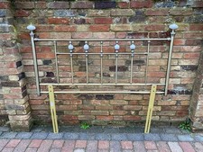 Victorian Style Antique Brass Effect Kingsize Headboard