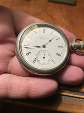 Elgin Pocket Watch Grade 1896 Model Class Open Face 18s / - For Parts Or Repair