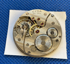 Original CYMA caliber 586K manual winding movement spares & dial (1/18556)