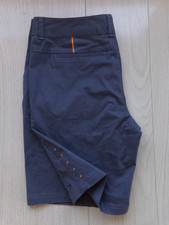 Oakley Men's Flat Front Gray Shorts Size 36 Gripper Waistband Orange Highlights