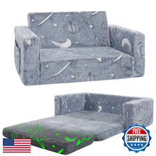 Inhand Toddler Chair Comfy2-In-1 Soft Toddler Couch Fold Out For
