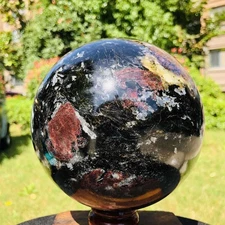 12.45LB Natural Garnet Fireworks Ball Quartz Crystal Sphere Healing