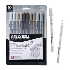 Gelly Roll Moonlight 10 Gel Pens - Bold Ink Pen for Journaling, Art, or Drawi...