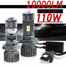 2-Piece LED Headlight Bulbs for 12V Vehicles, 6,000 K, 10,000 lm per Pair