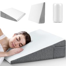 Memory Foam Bed Wedge Pillow Sleeping  Aid Triangle Body Position Leg Elevation