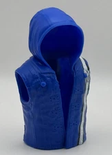 WWE AJ Styles Blue Vest Hoodie Accessory Mattel Figure Clothing 1/12 J6