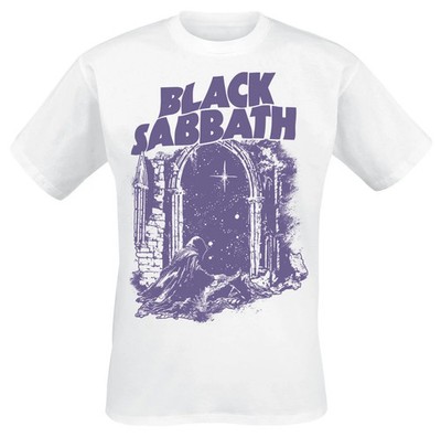 Black Sabbath T-Shirt Herren Into The Void weiß Band-Merch, Bands 100% Baumwolle