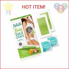 Nad's Body Wax Strips Hair Removal For Women All Skin Types, 20 Waxing Strips 