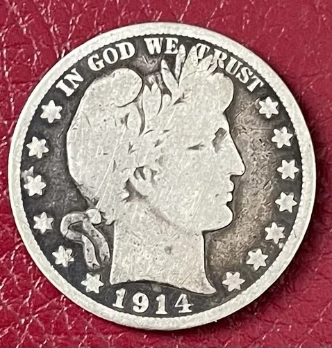 1914-S Barber Silver Half Dollar