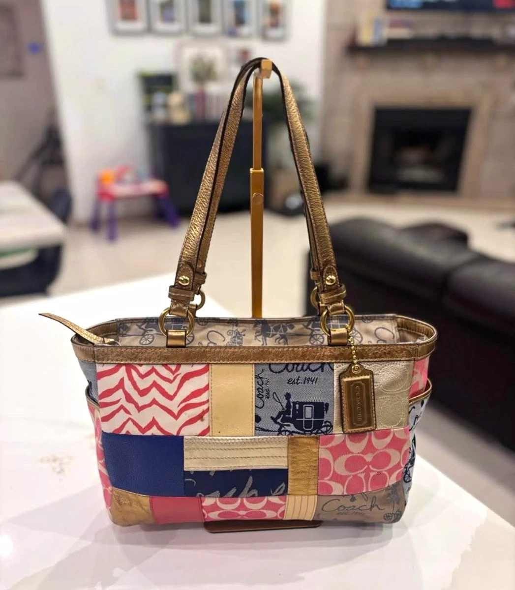 25+ Coach Patchwork Canvas Exterior Tote Bags & Handbags for Women