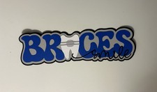 Braces Smile Scrapbook Title Handmade Paper Pieced Die Cut