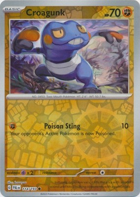 Croagunk - 114/193 - Common - Reverse Holo - Near Mint