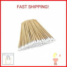 200 PCS Long Wooden Cotton Swabs, Cleaning Cotton Sticks with Wood Handle for Oi