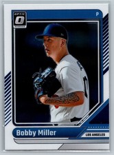 2024 Donruss OPTIC #69 BOBBY MILLER Rookie Card RC Los Angeles Dodgers. rookie card picture