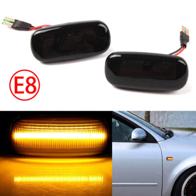 Seitenblinker Blinker Schwarz für Audi A3 8P A4 Avant B6 B7 A6 Avant Allroad C6