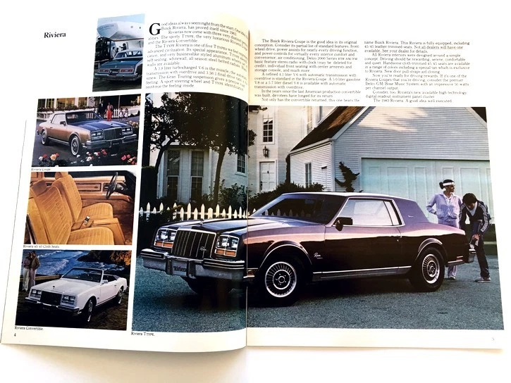 1983 Buick 24-page Sales Brochure Catalog - Regal T-Type Riviera Electra LeSabre - Image 2 of 4