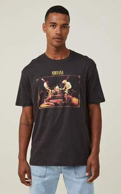 Cotton:On Men's Premium Loose Fit Nirvana Muddy Banks Music T
