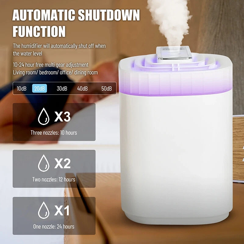Ultrasonic Humidifiers For Bedroom Large Room Office Cool Mist Air Humidifier 3L - Image 3 of 4
