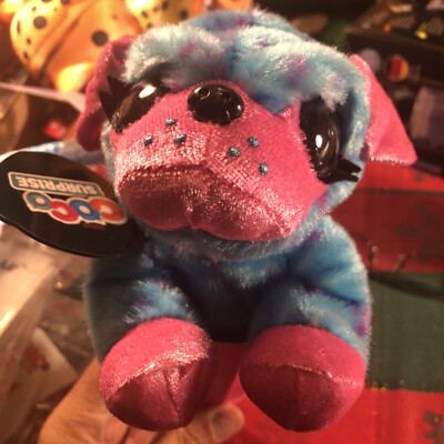 Coco Cones Surprise Luna Tiger Cat Plush Neon Hot Pink W/ Surprise Inside
