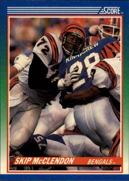 1990 SCORE NFL FOOTBALL Trading Card #72 🤩😍 SKIP McCLENDON, Cincinnati Bengals