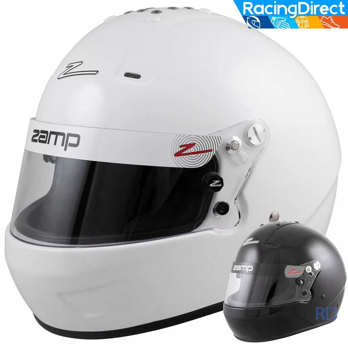 ZAMP RZ 56 SA2020 Auto Racing Helmet Snell Rated Helmet Gloss Black White