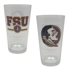 Boelter Brands Licensed NCAA Letterman 16oz Pint Glass (Florida State Seminoles)