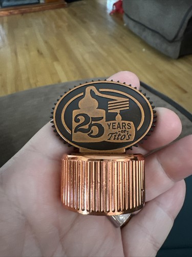 Tito's Vodka 25th Anniversary Bottle Topper Stopper. Brand New In Box. HEAVY! - Picture 4 of 6