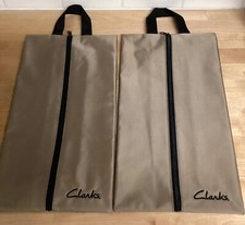 Borsa da viaggio uomo Clark’s beige nylon espandibile set 2 pezzi manico