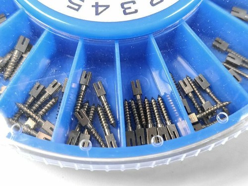 120Pcs Dental Root Canal Pins Conical Screw Post Pin TITANIUM Dentin Endodontic - Picture 4 of 4