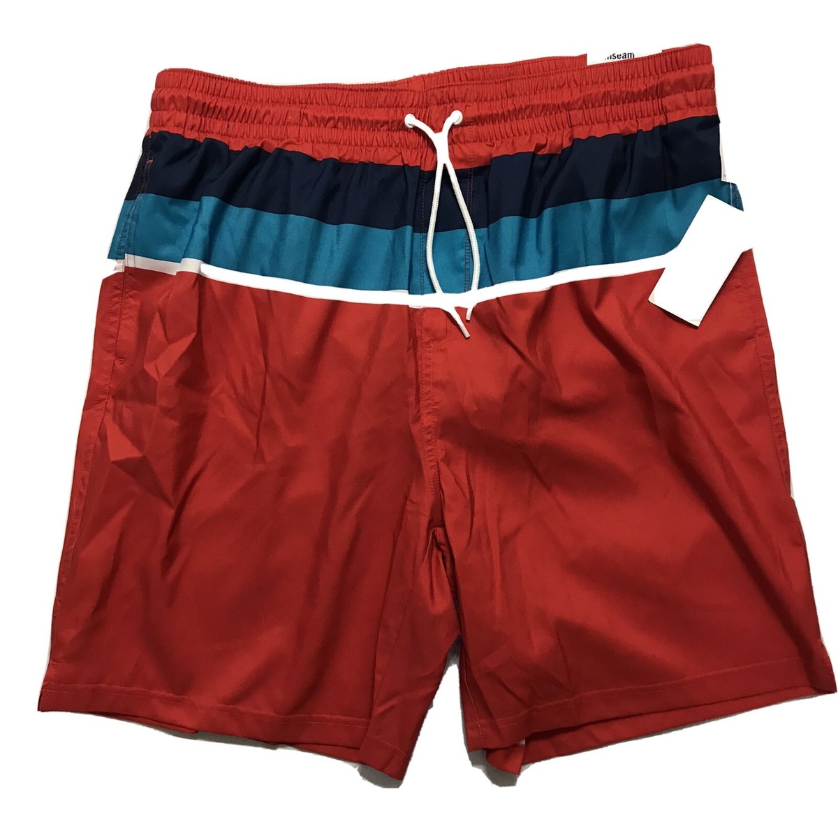 Old Navy Swim Trunks Shorts Mens Large Above Knee Drawstring UPF 40  Swimwear NWT